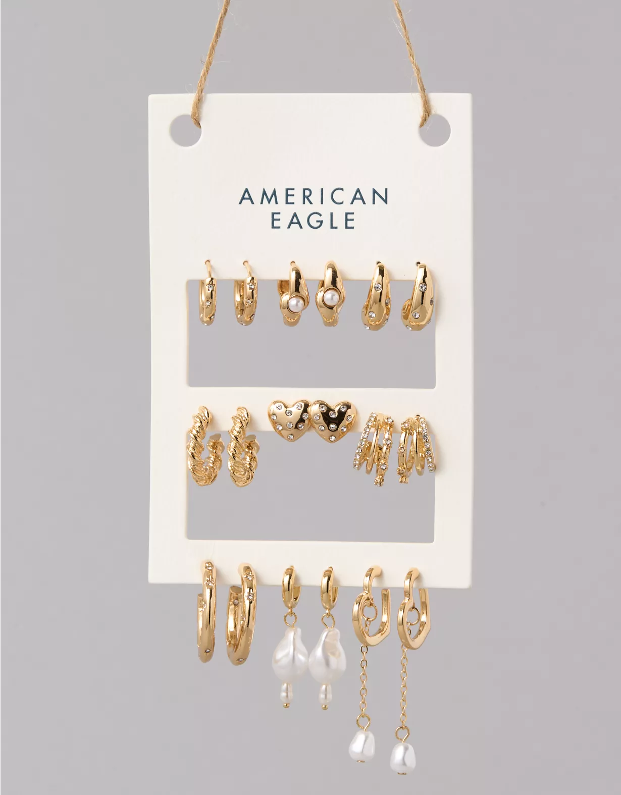 AE Heart Earrings 9-Pack