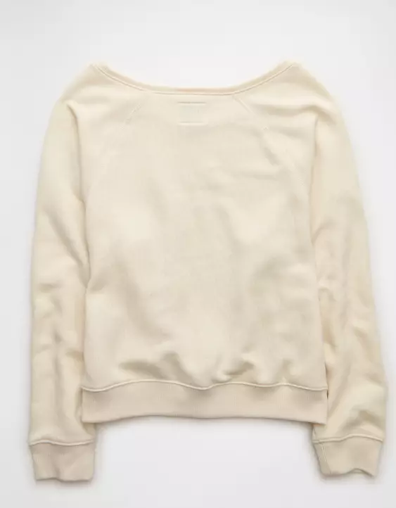 AE Georgia Bulldogs Graphic Off The Shoulder Sweatshirt - Image 4