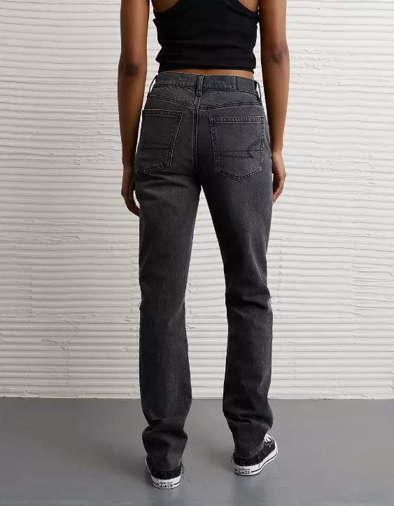AE Stretch Super High-Waisted Straight Jean - Image 2
