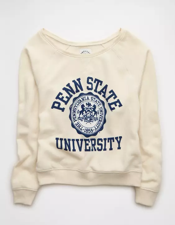 AE Penn State Nittany Lions Graphic Off The Shoulder Sweatshirt - Image 3
