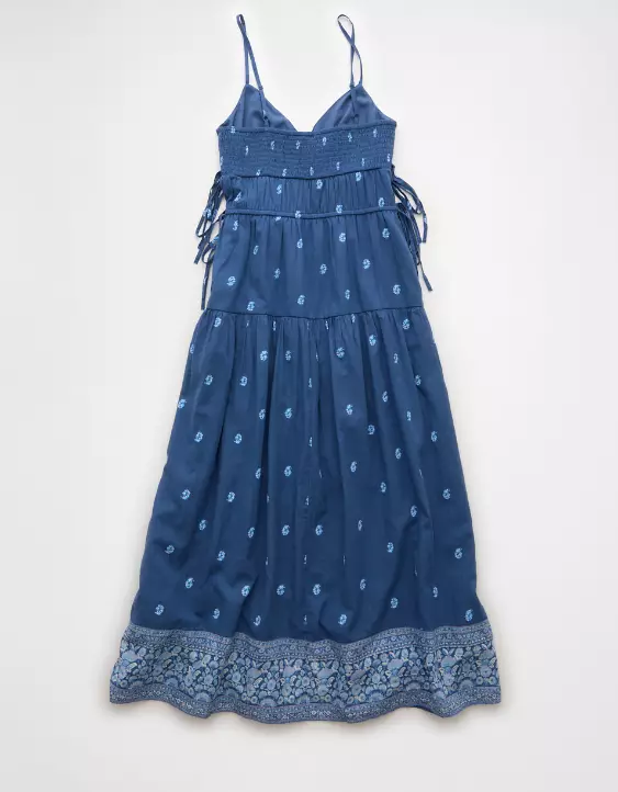 AE V-Neck Side Tie Midi Dress - Image 4