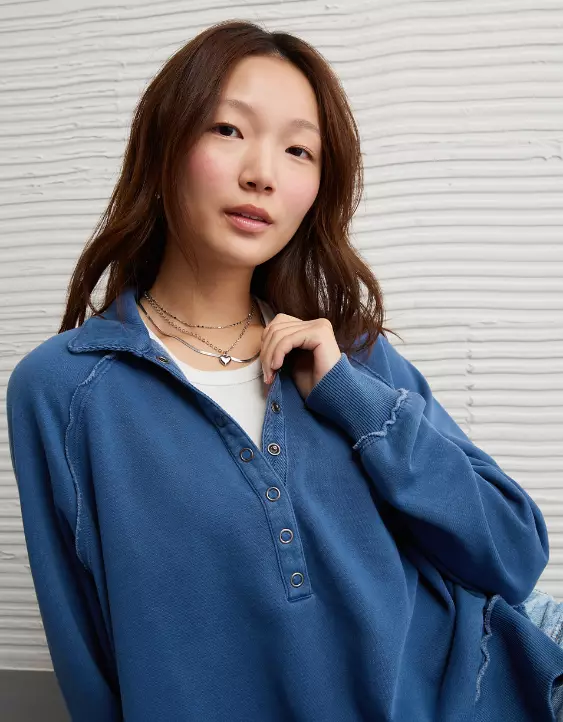 AE Big Hug Henley Sweatshirt - Image 6