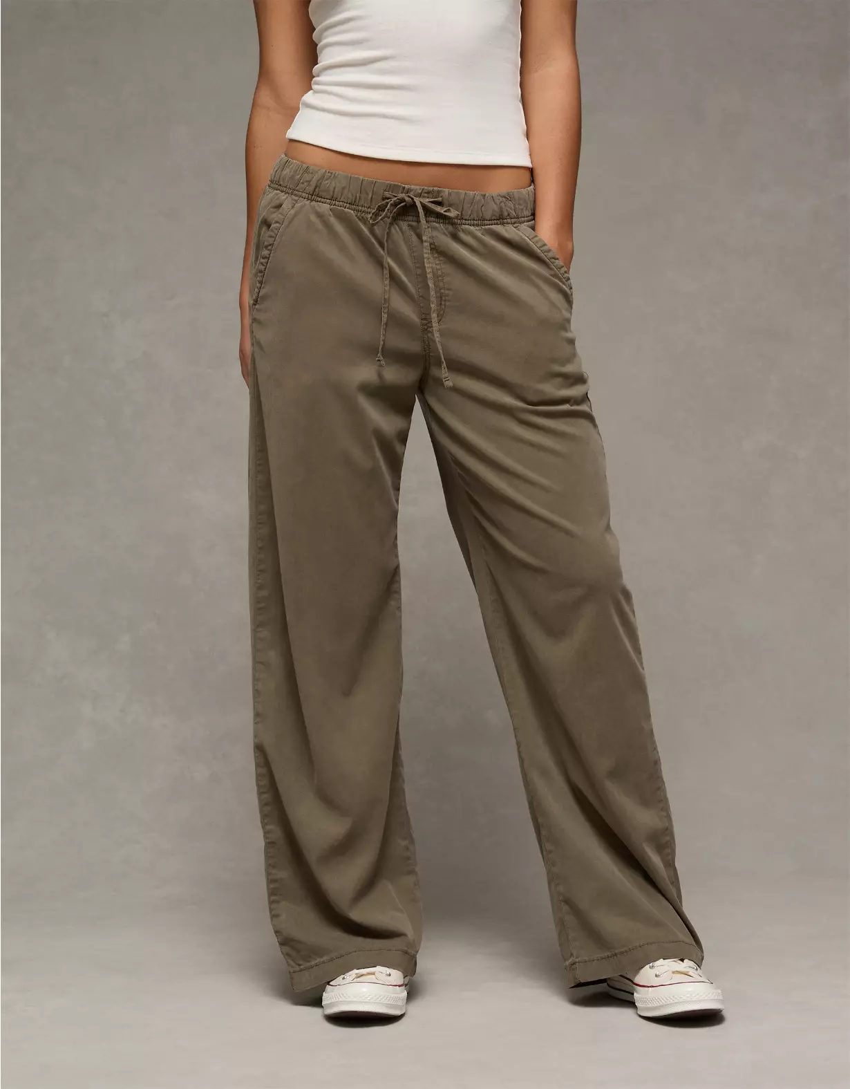 AE Mid-Rise Wide-Leg Pull-On Pant