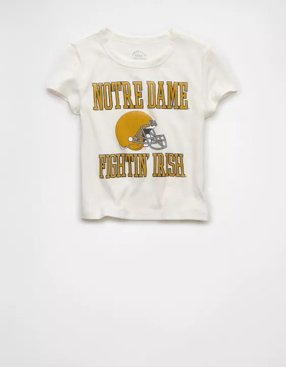 AE Notre Dame Fighting Irish Graphic Cropped Baby Tee - Image 3
