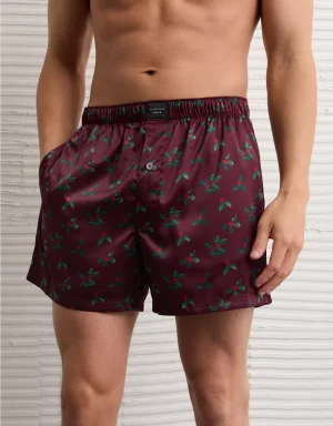 AEO Men's Holly Satin Pocket Boxer Short