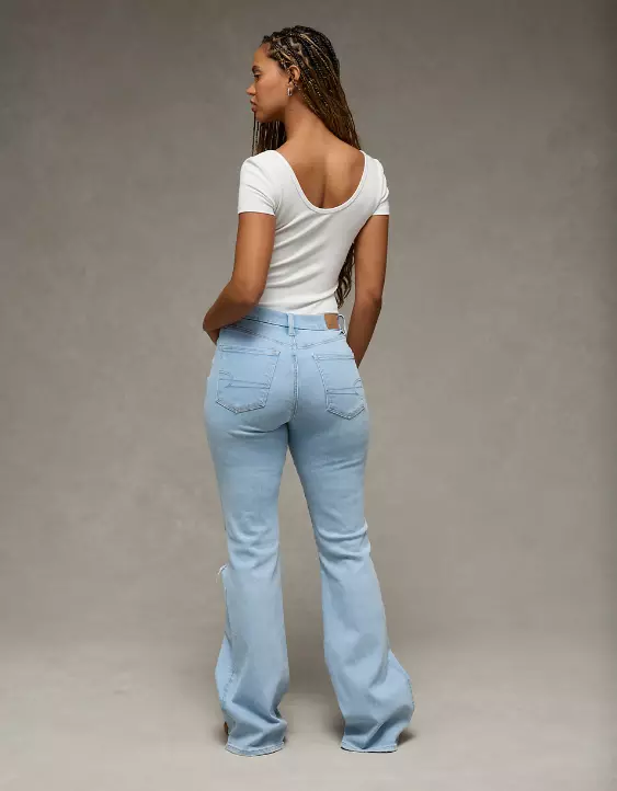 AE Next Level Curvy Ripped Super High-Waisted Flare Jean - Image 2