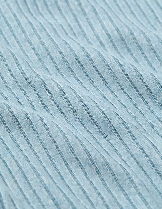 AE Long-Sleeve Waffle Plush Crew Neck Tee - Image 7