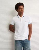 AE Lived-In Slim Fit Pique Polo Shirt