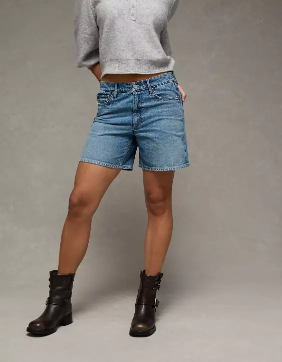 AE Strigid Super High-Waisted Relaxed Denim Short - Image 6