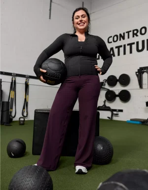 OFFLINE By Aerie Real Me XTRA Ribbed High Waisted Trouser