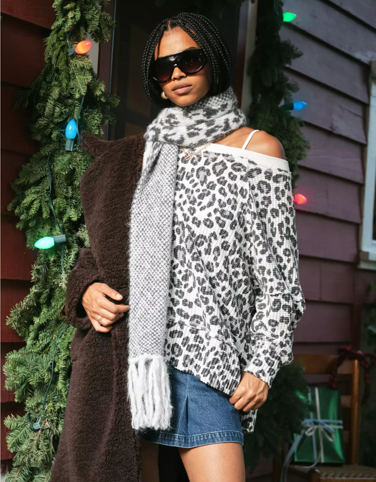 AE Leopard Print Scarf