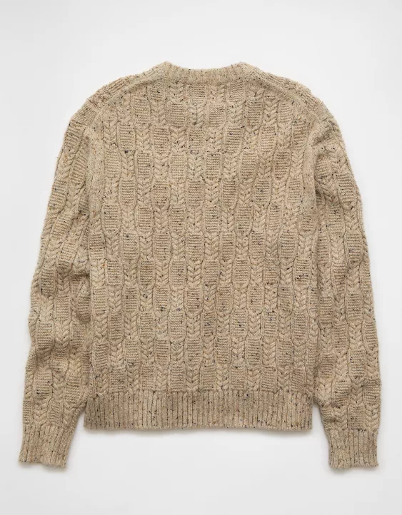 AE Cable Knit Crew Neck Sweater - Image 4