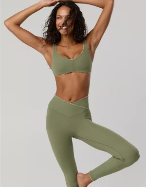 OFFLINE By Aerie Real Me XTRA Ribbed Picot Trim Crossover Legging