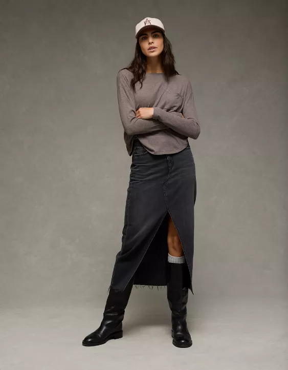 AE Soft & Sexy Long Sleeve Pocket T-Shirt - Image 5