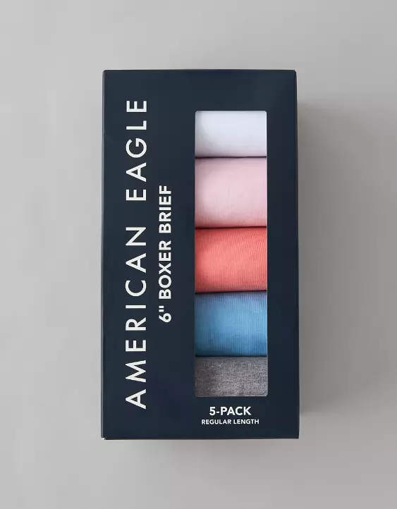 AEO Men's 6" Classic Boxer Brief 5-Pack - Image 3