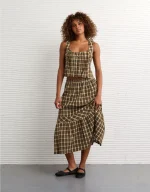 AE Plaid Maxi Skirt