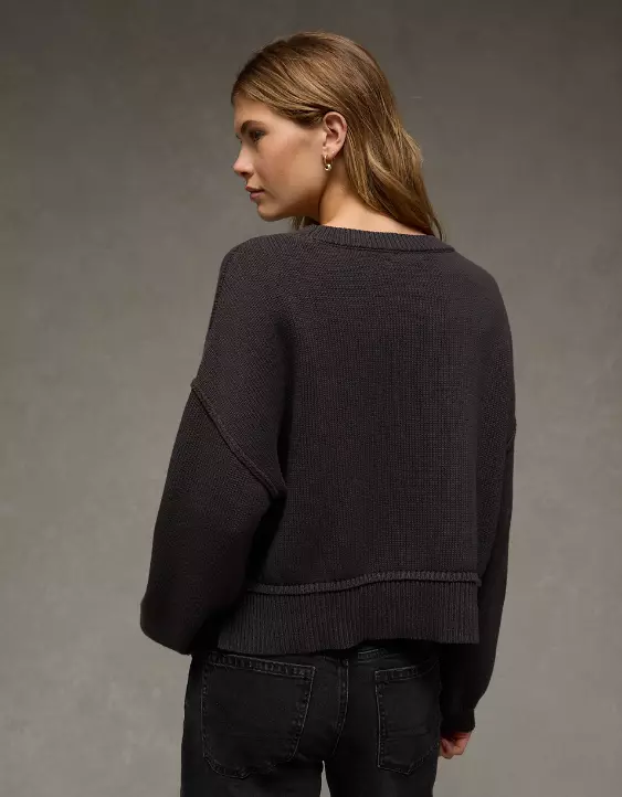 AE LSU Tigers Cropped Sweater - Image 2