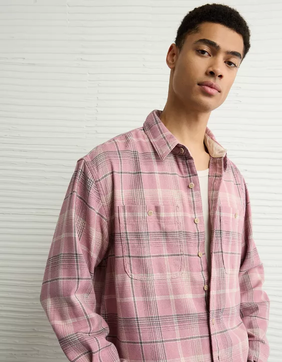AE Textured Flannel Shirt - Image 7
