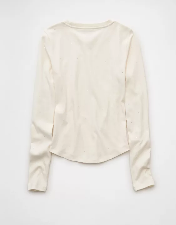 AE Long Sleeve Rhinestone T-Shirt - Image 4