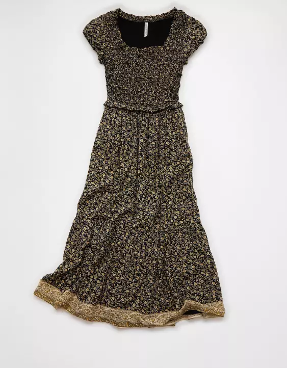 AE Scoop Neck Smocked Midi Dress - Image 3