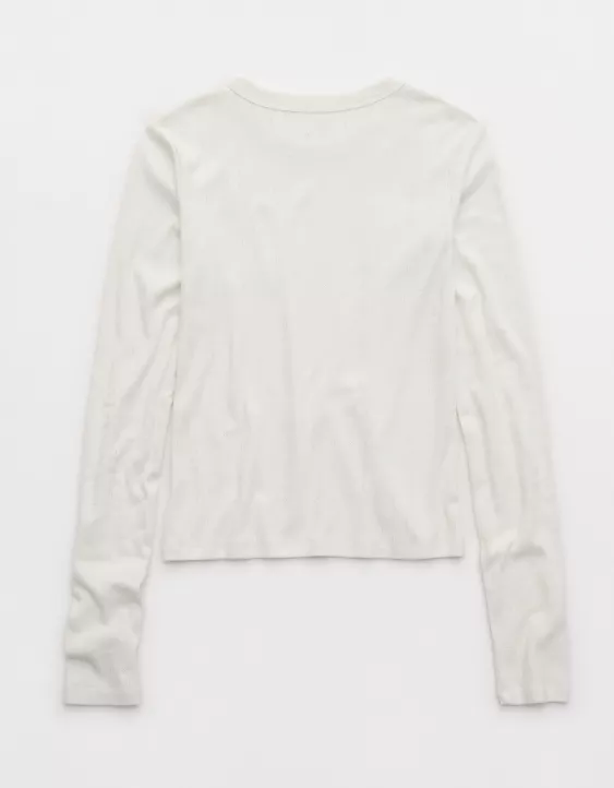 Aerie Pointelle Long Sleeve Top - Image 4