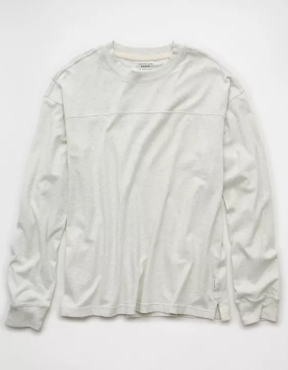 AE Long-Sleeve Boxy Sueded Jersey T-Shirt - Image 3