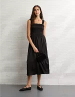 AE Satin Bella Bow Midi Dress