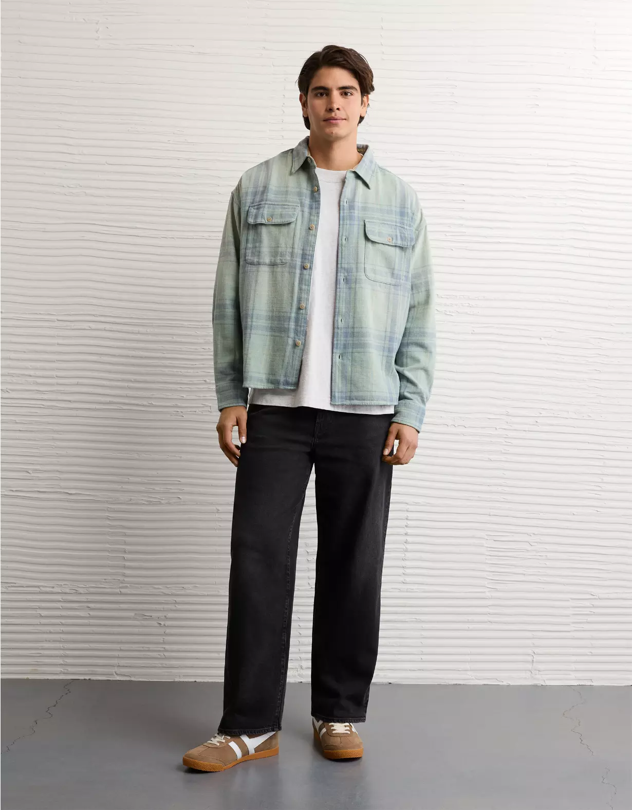 AE Boxy Flannel Shirt