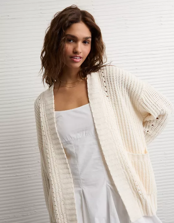 AE Chenille Cardigan Sweater - Image 5