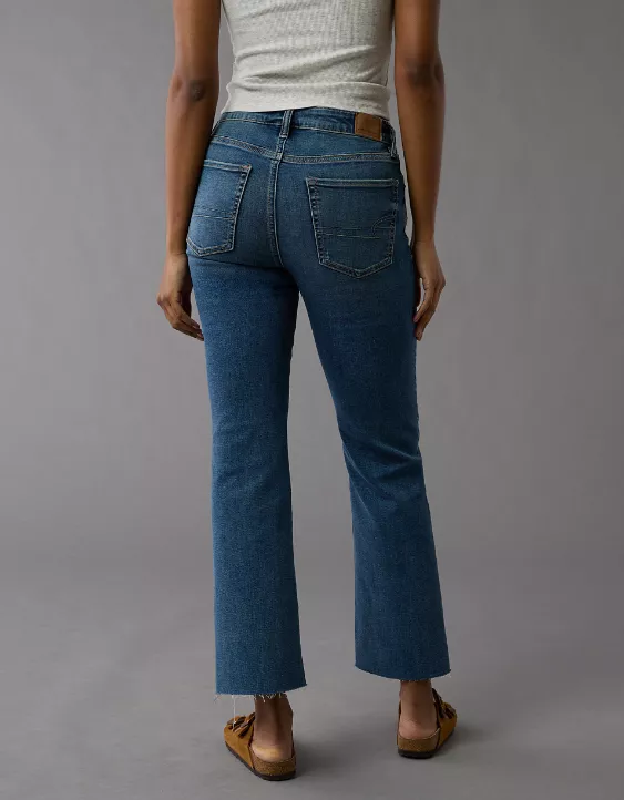AE Next Level High-Waisted Kick Bootcut Crop Jean - Image 2