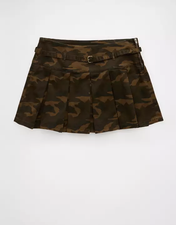 AE Mid-Rise Pleated Camo Skort - Image 3
