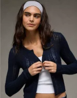 AE Fitted Crew Neck Cardigan