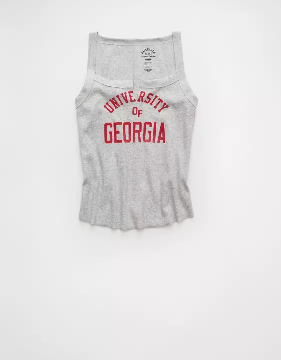 AE Georgia Bulldogs Graphic Notch Neck Tank Top - Image 3