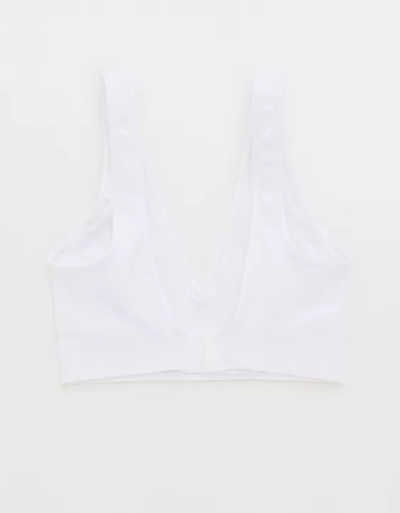 Superchill Cotton Seamless Plunge Bralette - Image 4