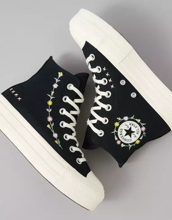 Converse Chuck Taylor All Star Embroidered Flowers High-Top Sneaker - Image 2