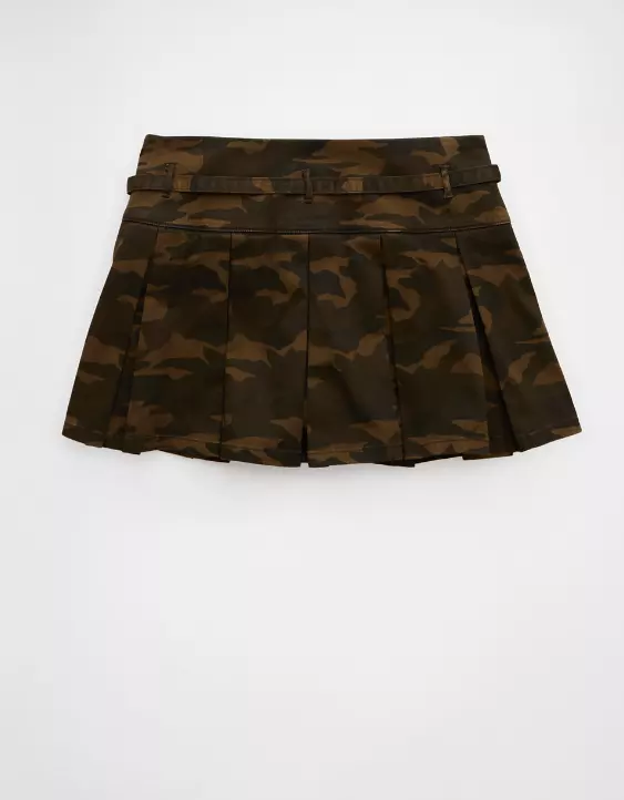 AE Mid-Rise Pleated Camo Skort - Image 4