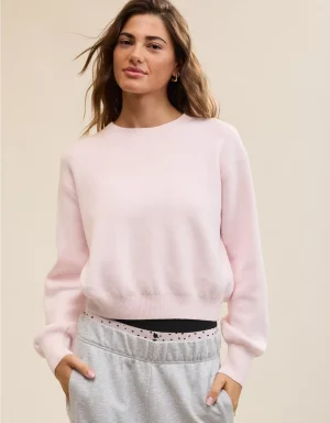 Aerie Cropped Crew Sweater