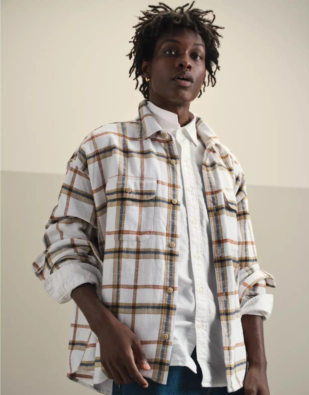 AE Boxy Flannel Shirt