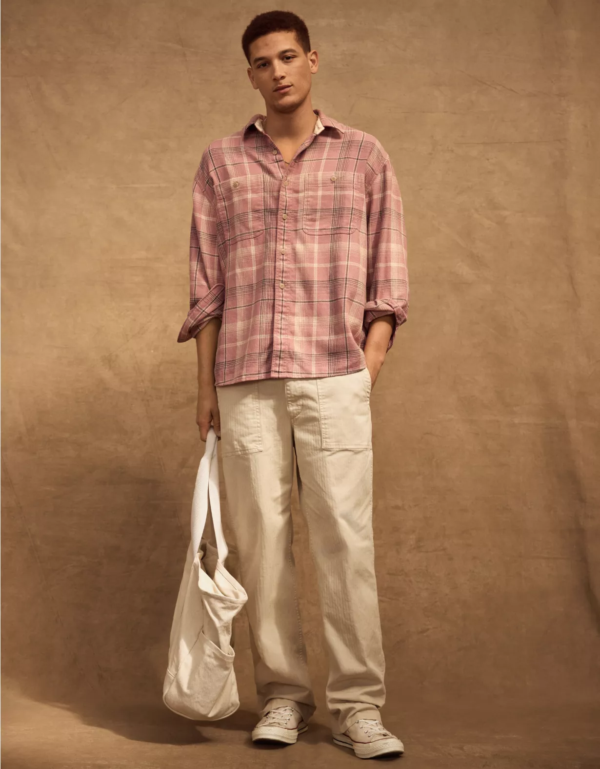 AE Textured Flannel Shirt