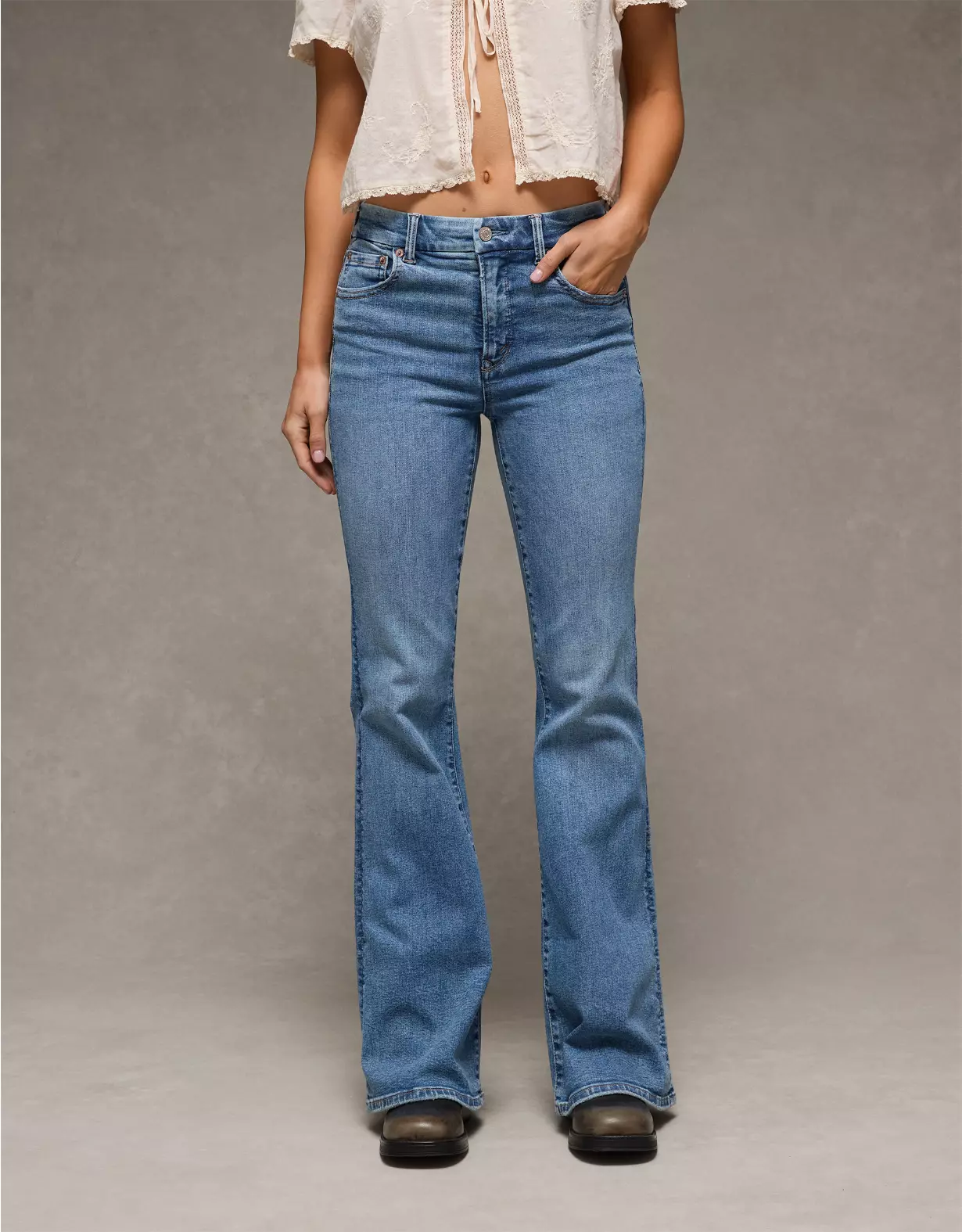 AE Luxe Super High-Waisted Flare Jean