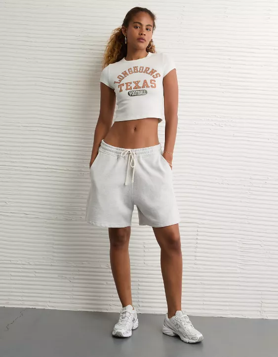 AE Texas Longhorns Graphic Cropped Baby Tee - Image 5