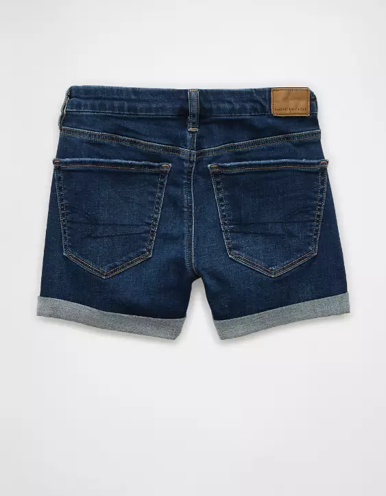 AE Next Level Curvy Low-Rise Denim Midi Short - Image 4