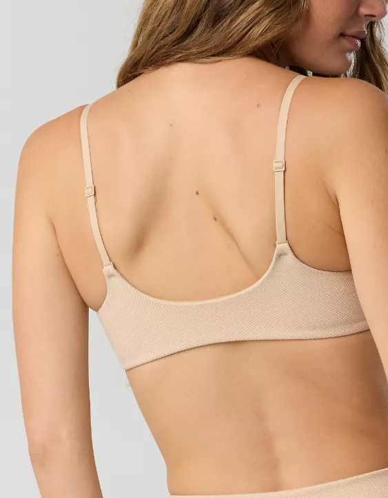 OFFLINE By Aerie Jacquard Twill Curved Band Sports Bra - Image 2