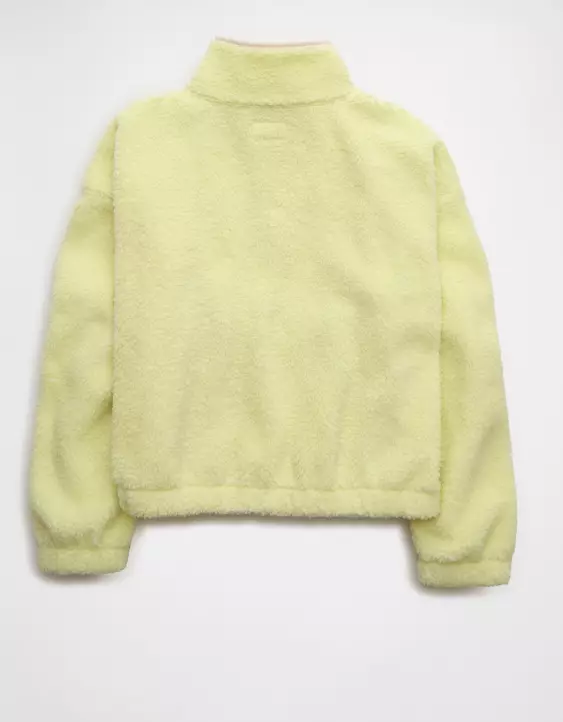 AE Relaxed Sherpa Fleece Henley Sweatshirt - Image 4