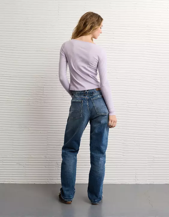 AE Long Sleeve Boatneck Baby Tee - Image 2