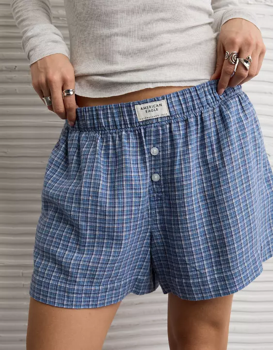 AE Flannel Boxer Sleep Shorts - Image 5