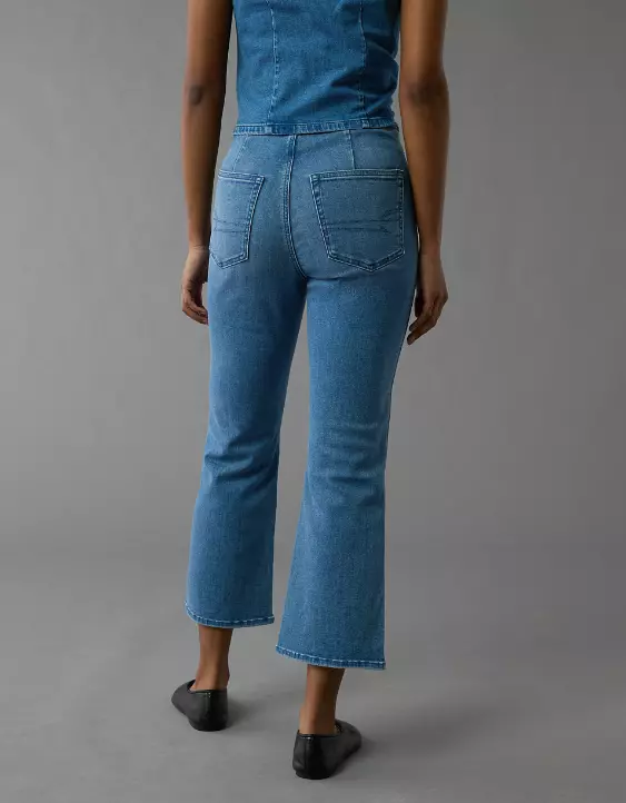 AE Luxe Pull-On High-Waisted Kick Bootcut Crop Jean - Image 2