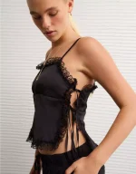 AE Side-Tie Lace Tank Top