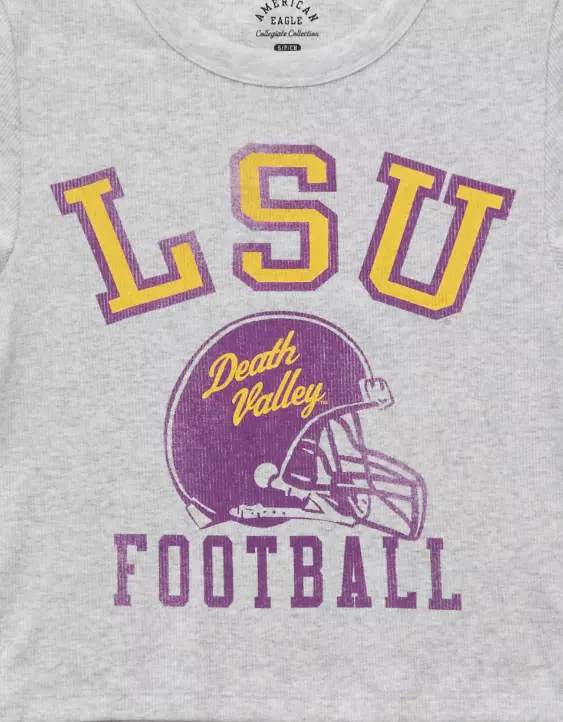 AE LSU Tigers Graphic Cropped Baby Tee - Image 6