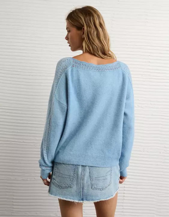 AE Whoa So Soft Lace Sweater - Image 2